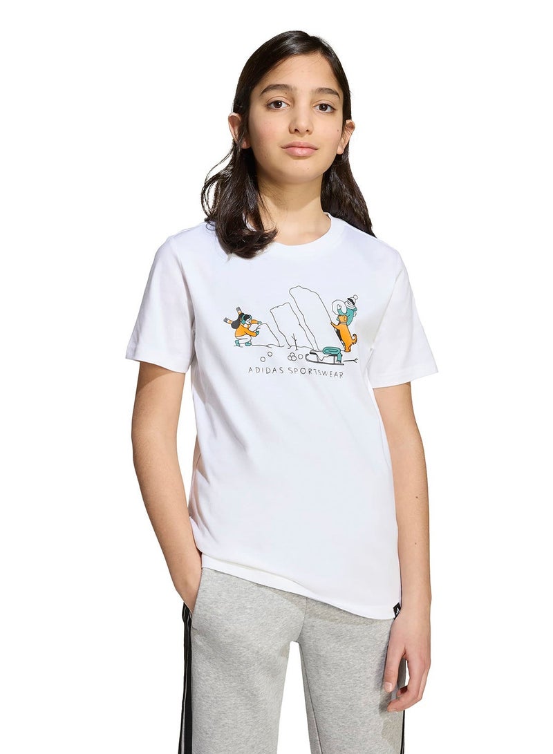 Adidas Youth Winter Sports Graphic T-Shirt - Image 1